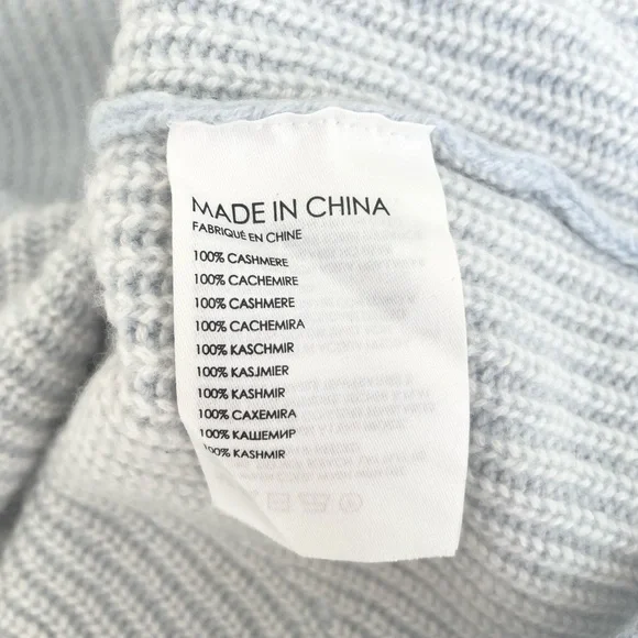 Club Monaco Cashmere Light Blue V-Neck Sweater - Picture 8 of 8